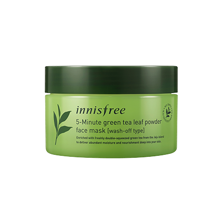 Innisfree 5-Minute Green-Tea Leaf Powder Face Mask (Wash-Off-Type) 70g